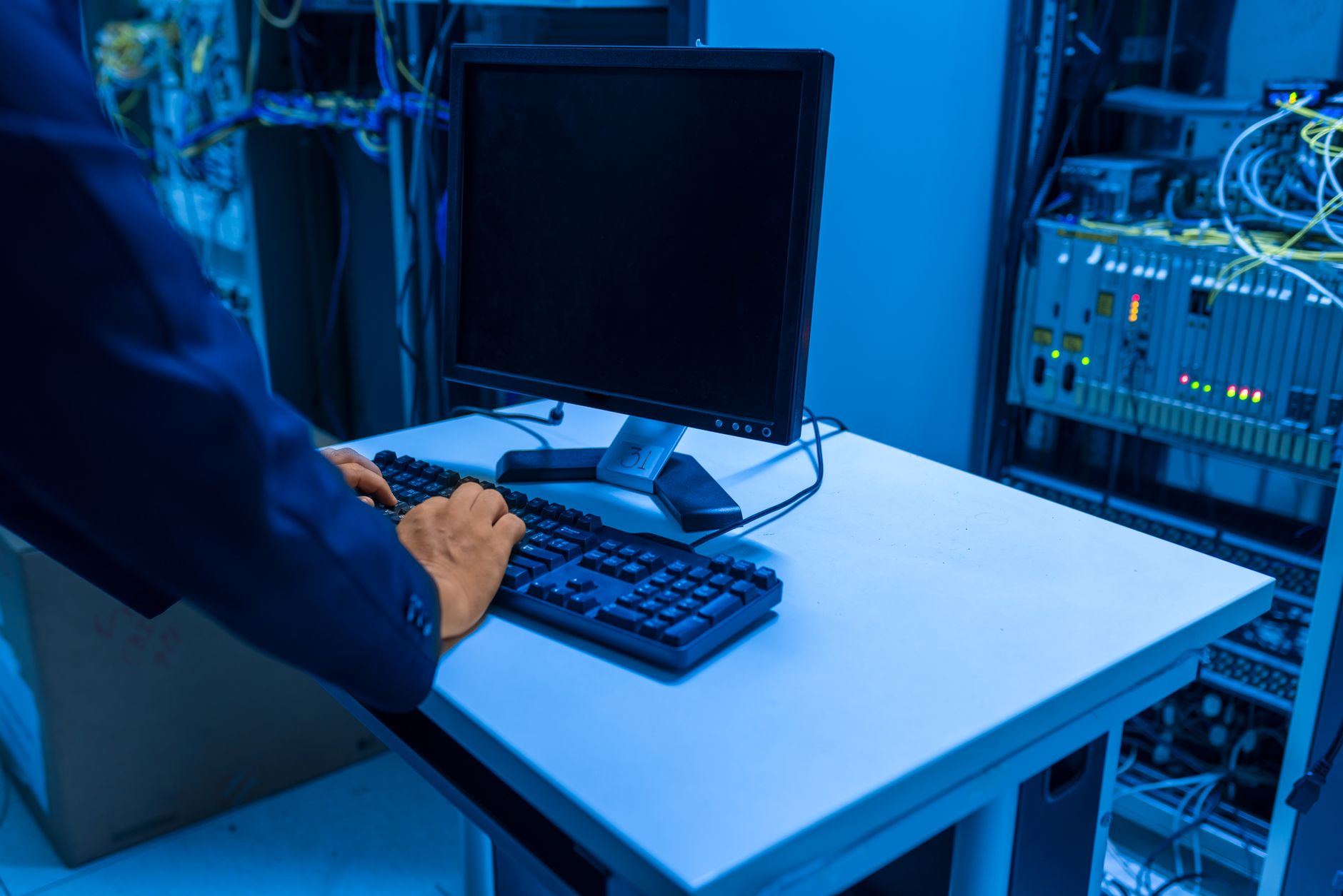 Serveurs informatiques illustrant la protection des données administratives