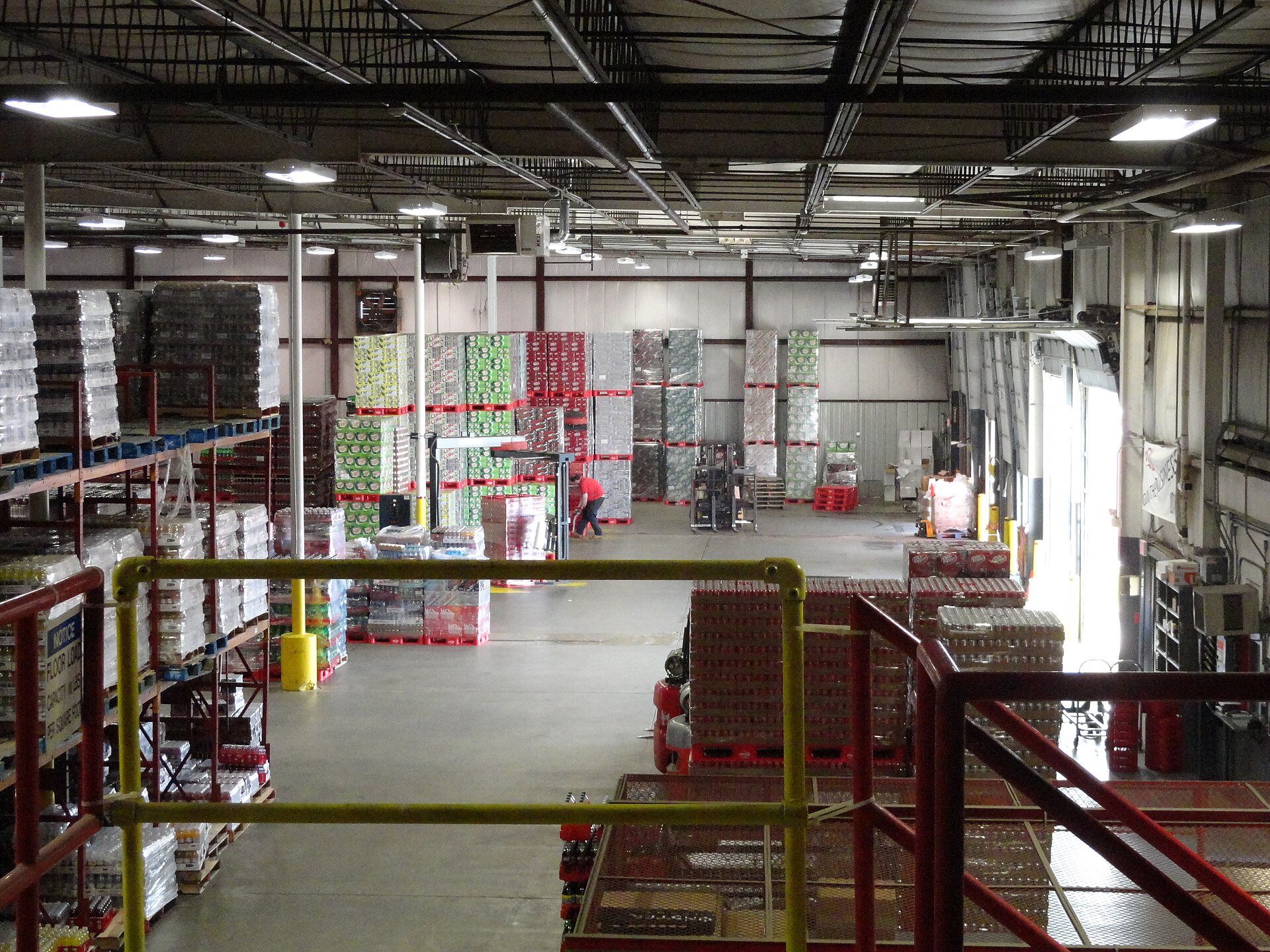 The staging area at Coca-Cola Bottling Company of Cape Cod .